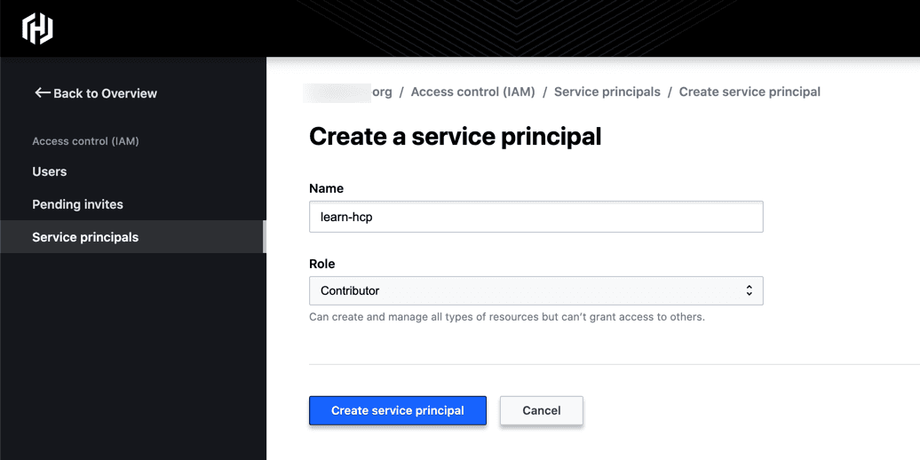 Create Service Principal